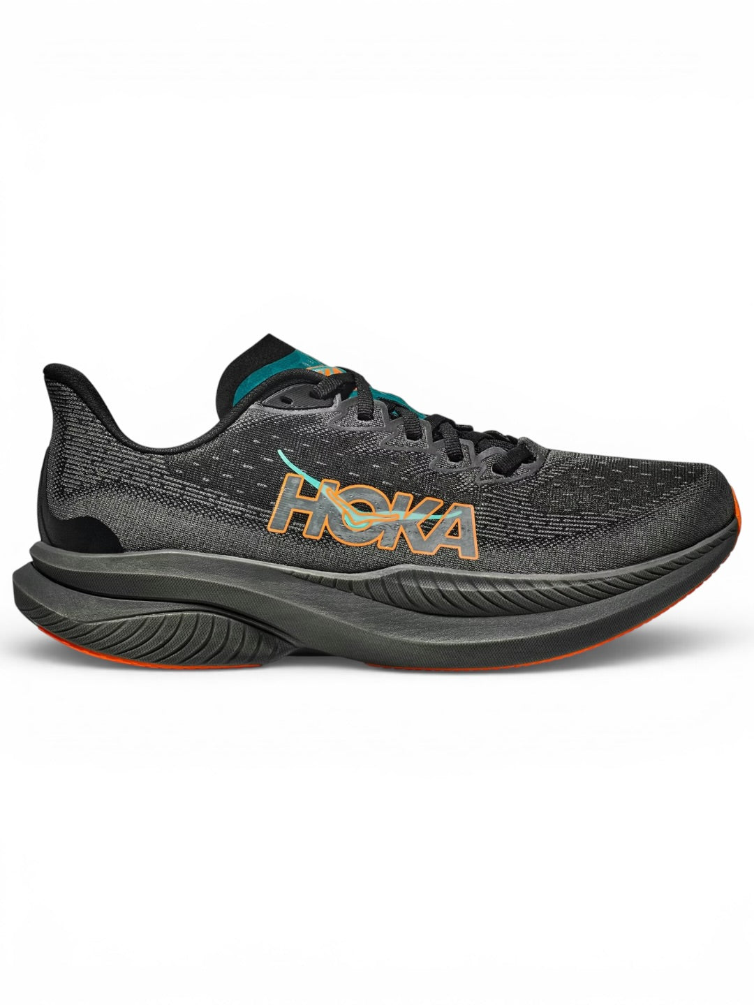 Hoka One One Mach 6 Black Electric Tangerine