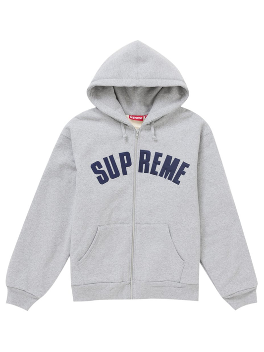 Supreme Arc Thermal Zip Up Hooded Sweatshirt Gray
