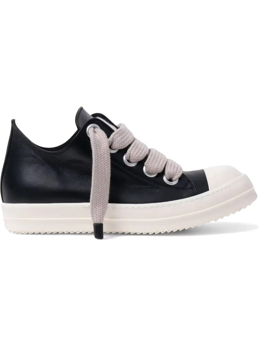 Rick Owens Hollywood Jumbo Laced Low Black Milk