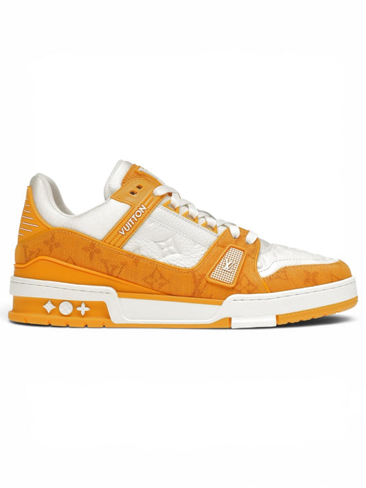 Louis Vuitton Sneakers Yellow Monogram Denim White
