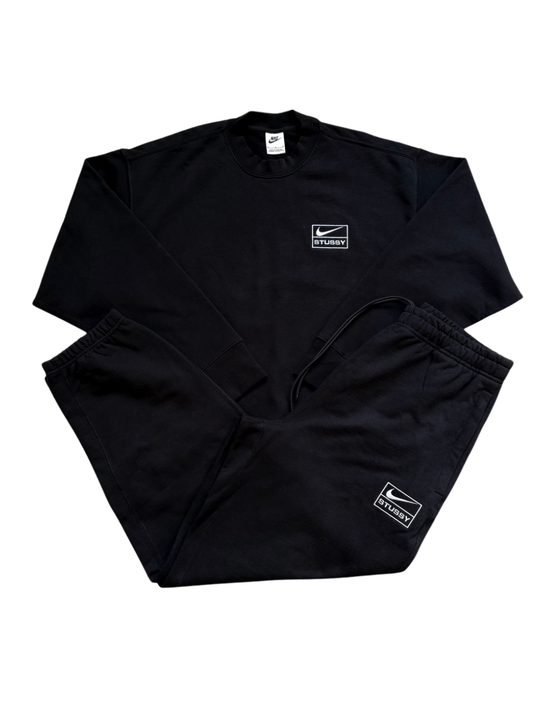 Nike x Stussy Crewneck Tracksuit Black