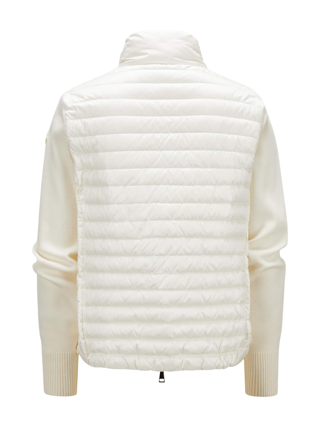 Moncler Knit-Sleeve Puffer Cardigan Beige