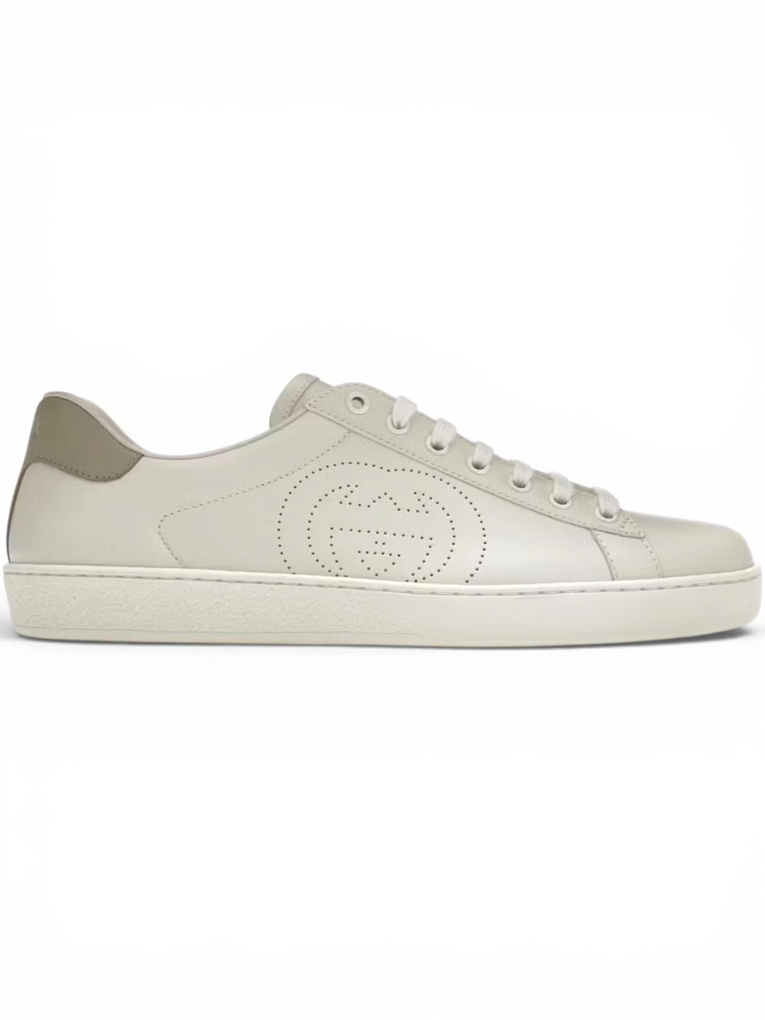 Gucci Ace Perforated Interlocking G White
