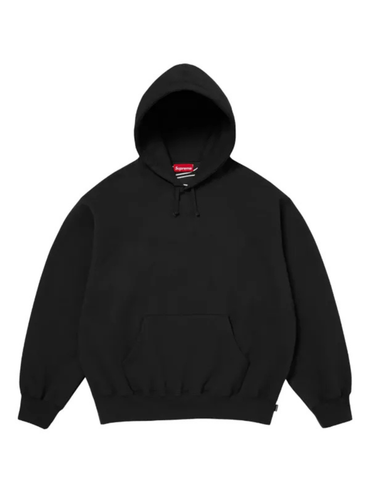 Supreme Satin Applique Hooded Sweatshirt Black