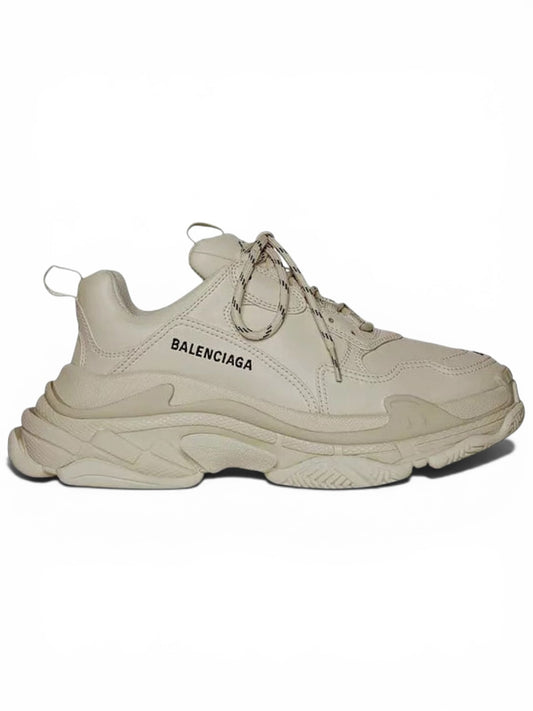 Balenciaga Triple S Faux Leather Beige