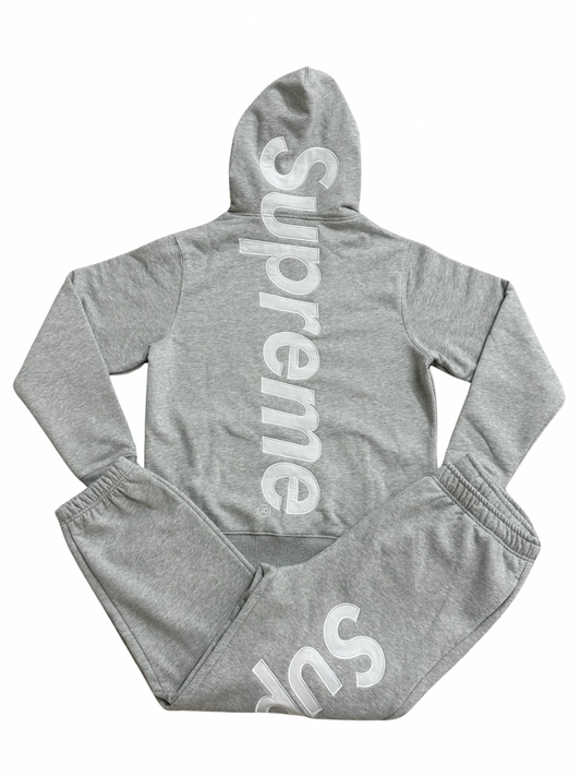 Supreme Satin Applique Tracksuit Gray