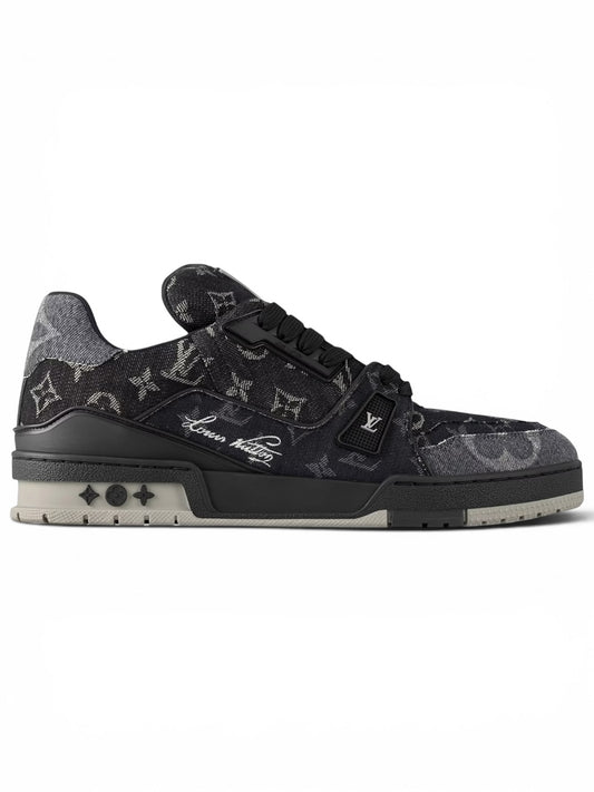 Louis Vuitton LV Sneakers Black Monogram Denim