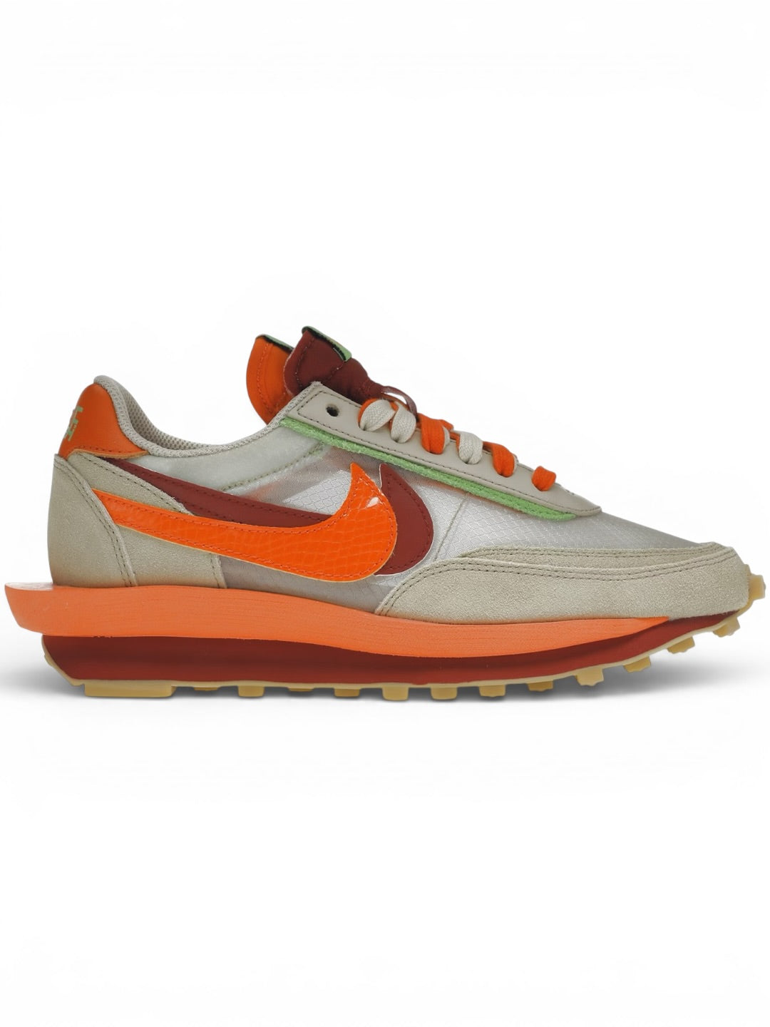 Nike LD Waffle Sacai CLOT Kiss of Death Net Bright Orange