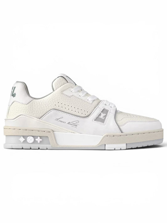 Louis Vuitton LV Sneakers Cream White Grey Signature