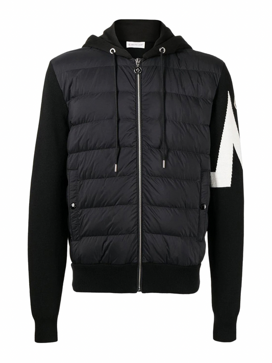 Moncler Padded Hooded Jacket Black