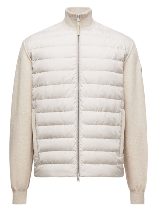 Moncler Quilted Cardigan White
