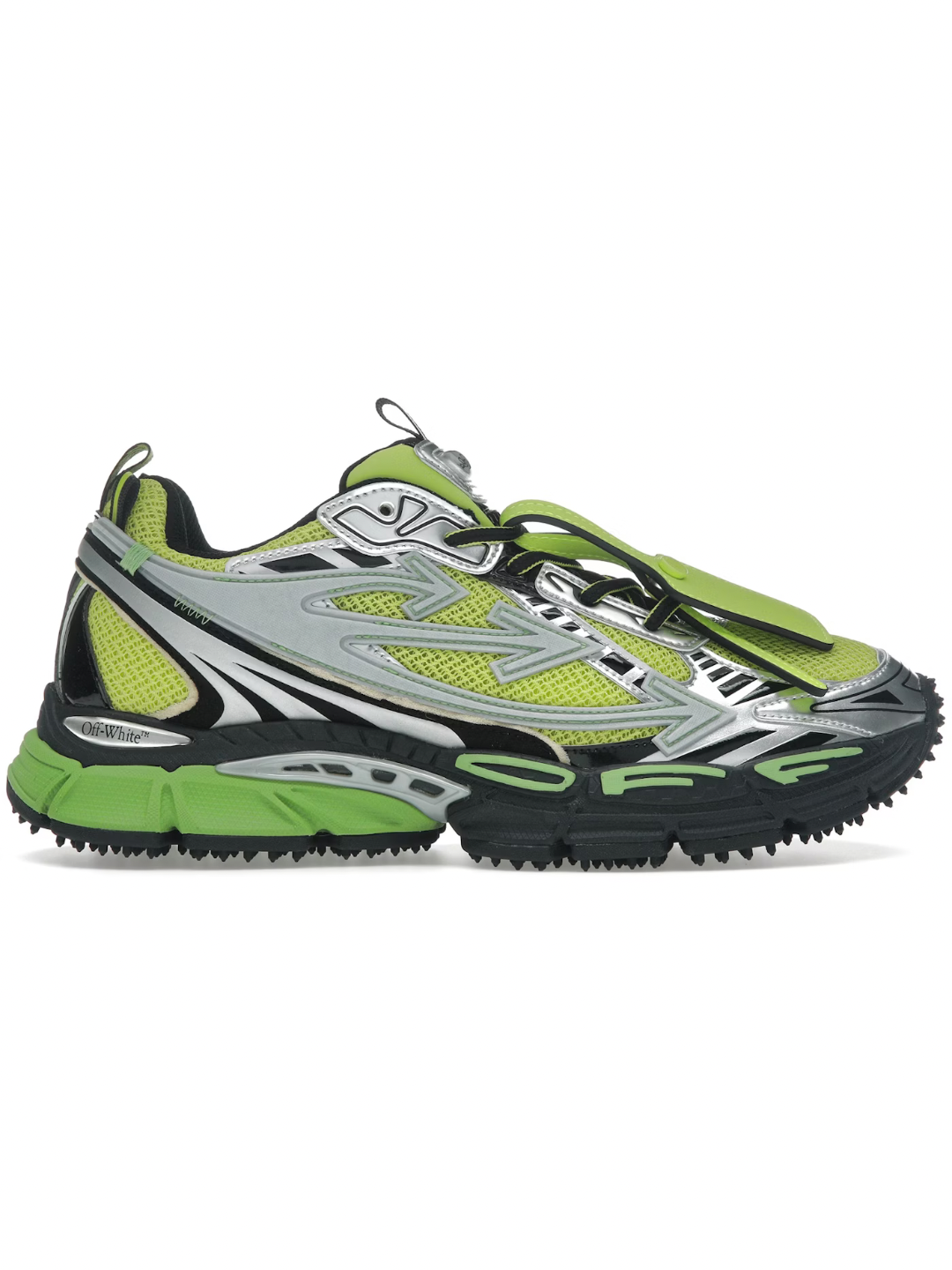 Off-White Be Right Back Silver Green Fluo