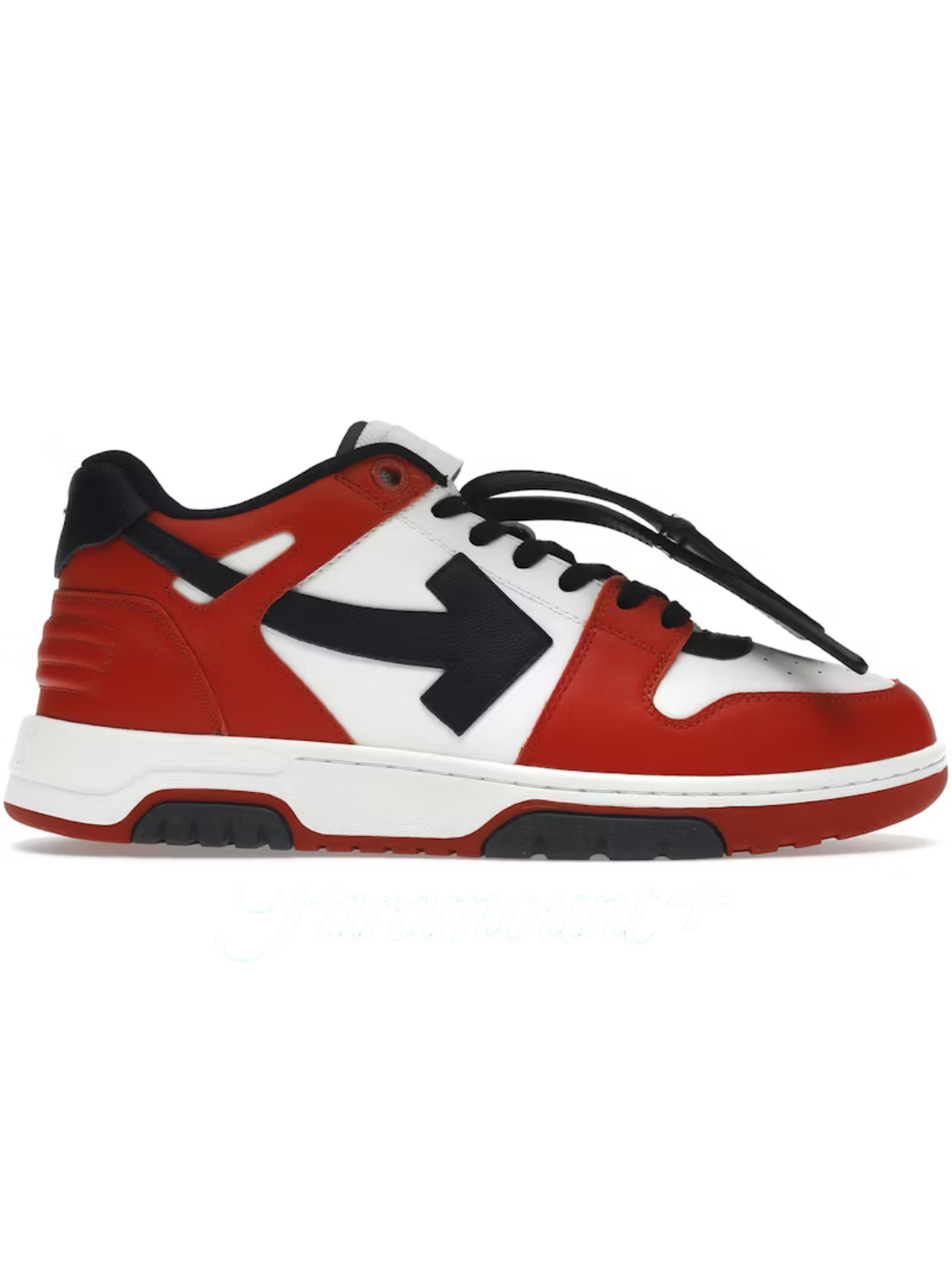 OFF-WHITE Out Of Office OOO Low Tops Black White Red