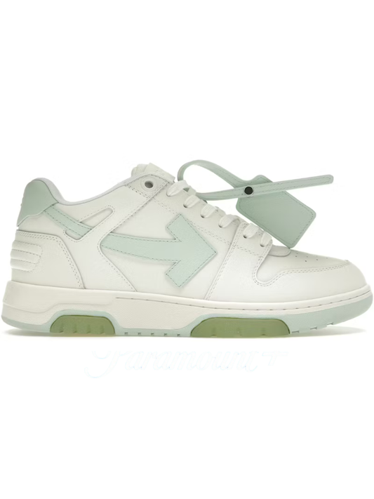 OFF-WHITE Out Of Office OOO Low Tops White Celadon