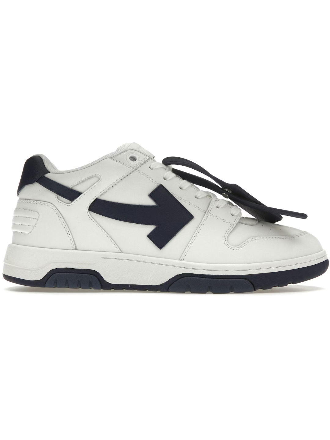 OFF-WHITE Out Of Office OOO Low Tops White Navy Blue
