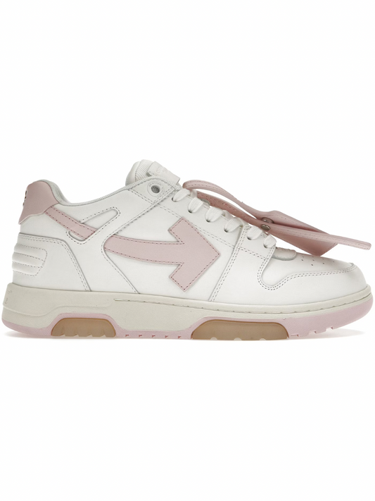 OFF-WHITE Out Of Office OOO Low Tops White Pink