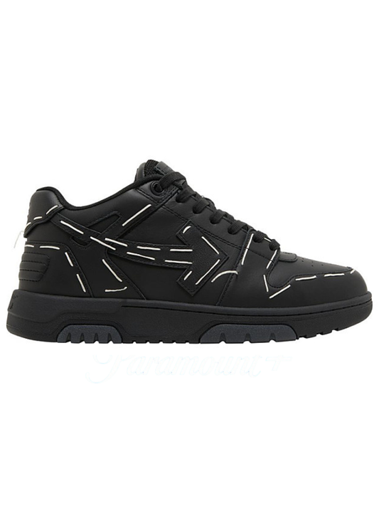 OFF-WHITE Out Of Office OOO Low Tops Sartorial Stitching Black Black