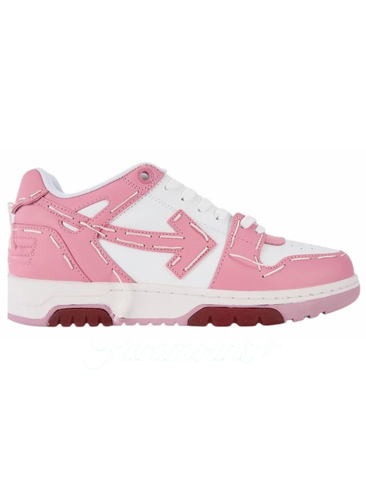 OFF-WHITE Out Of Office OOO Low Tops Sartorial Stitching White PInk