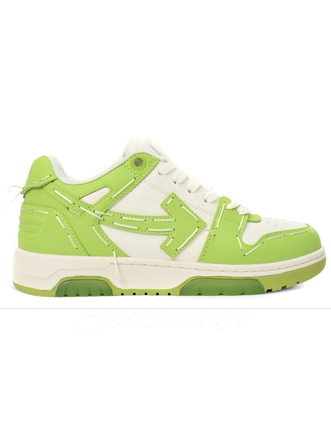 OFF-WHITE Out Of Office OOO Low Tops Sartorial Stitching White Green