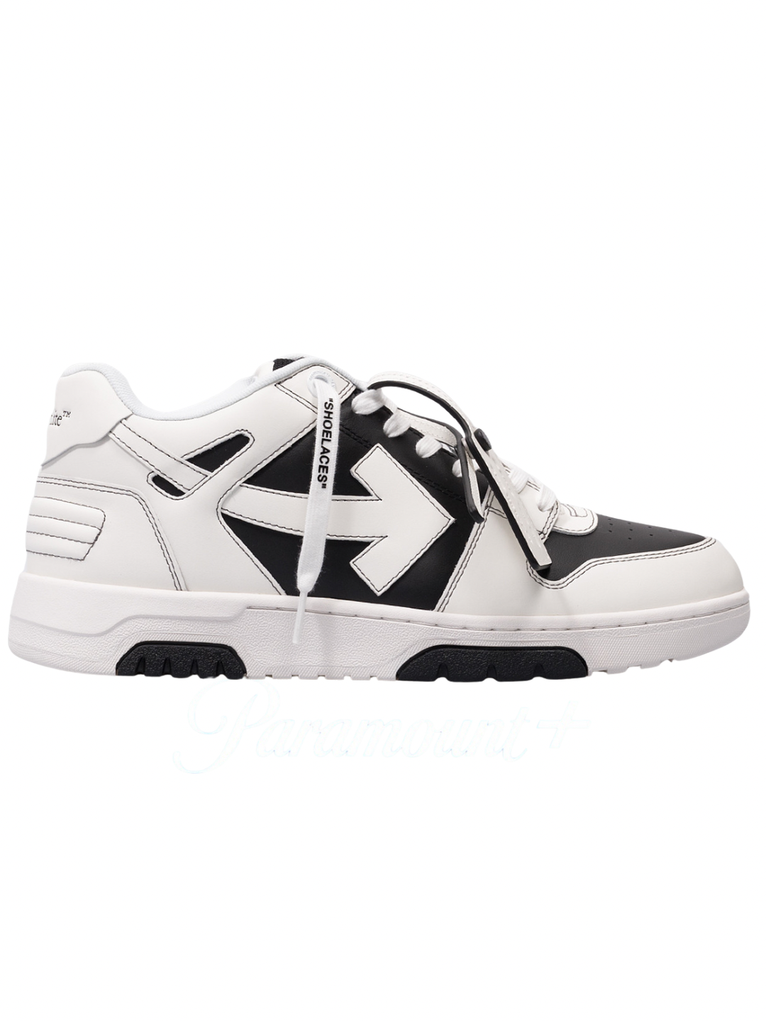 OFF-WHITE Out Of Office OOO Low Tops White Black