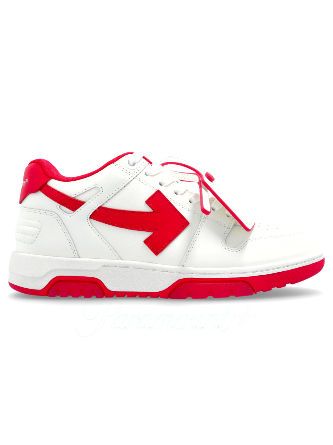 OFF-WHITE Out Of Office OOO Low Tops White Red