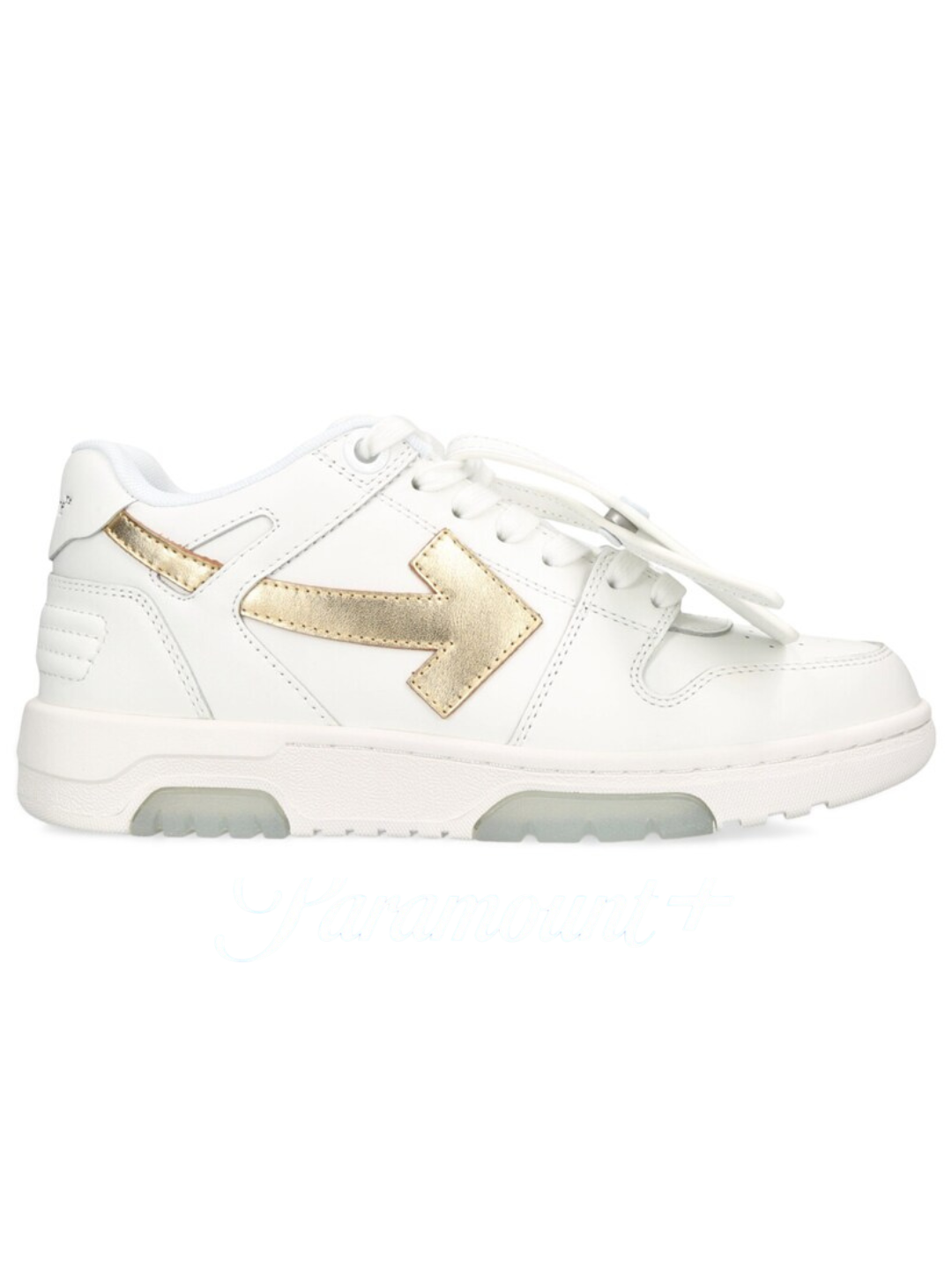 OFF-WHITE Out Of Office OOO Low Tops White Gold