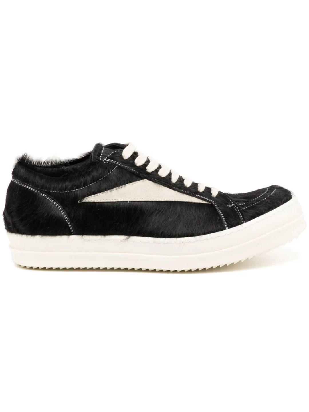 Rick Owens Vintage Calf Hair Low Top Black Milk