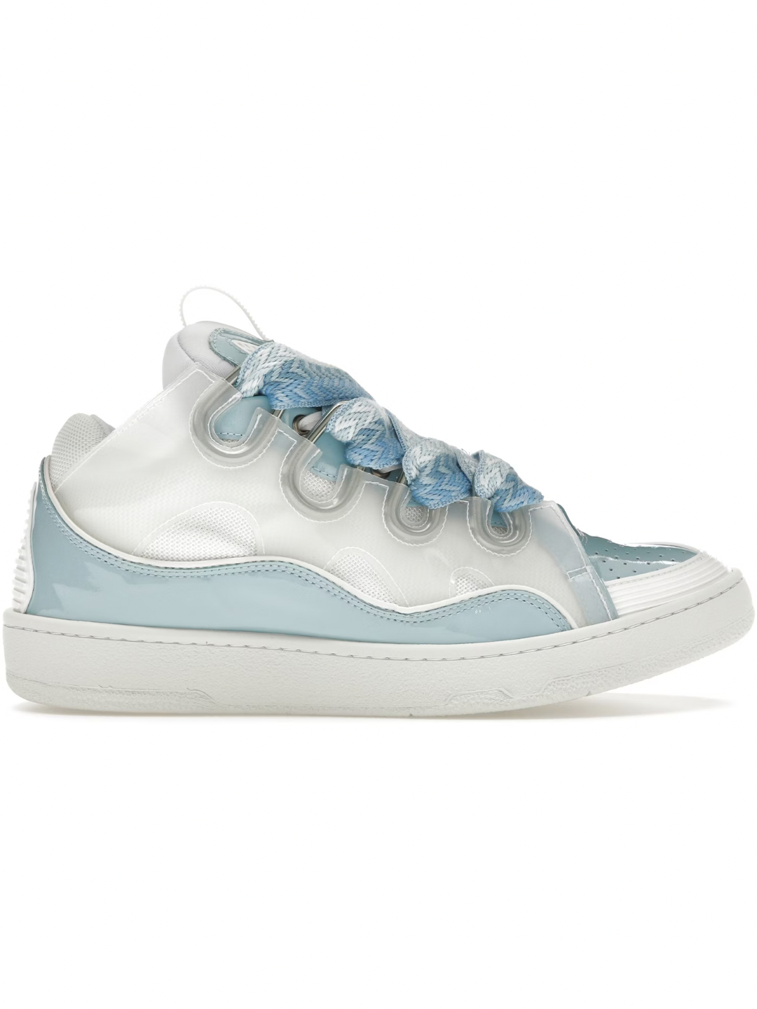 Lanvin Leather Curb White Light Blue