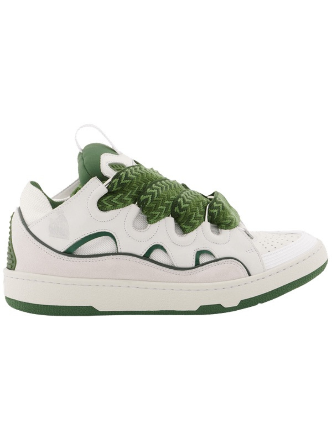Lanvin Leather Curb White Khaki