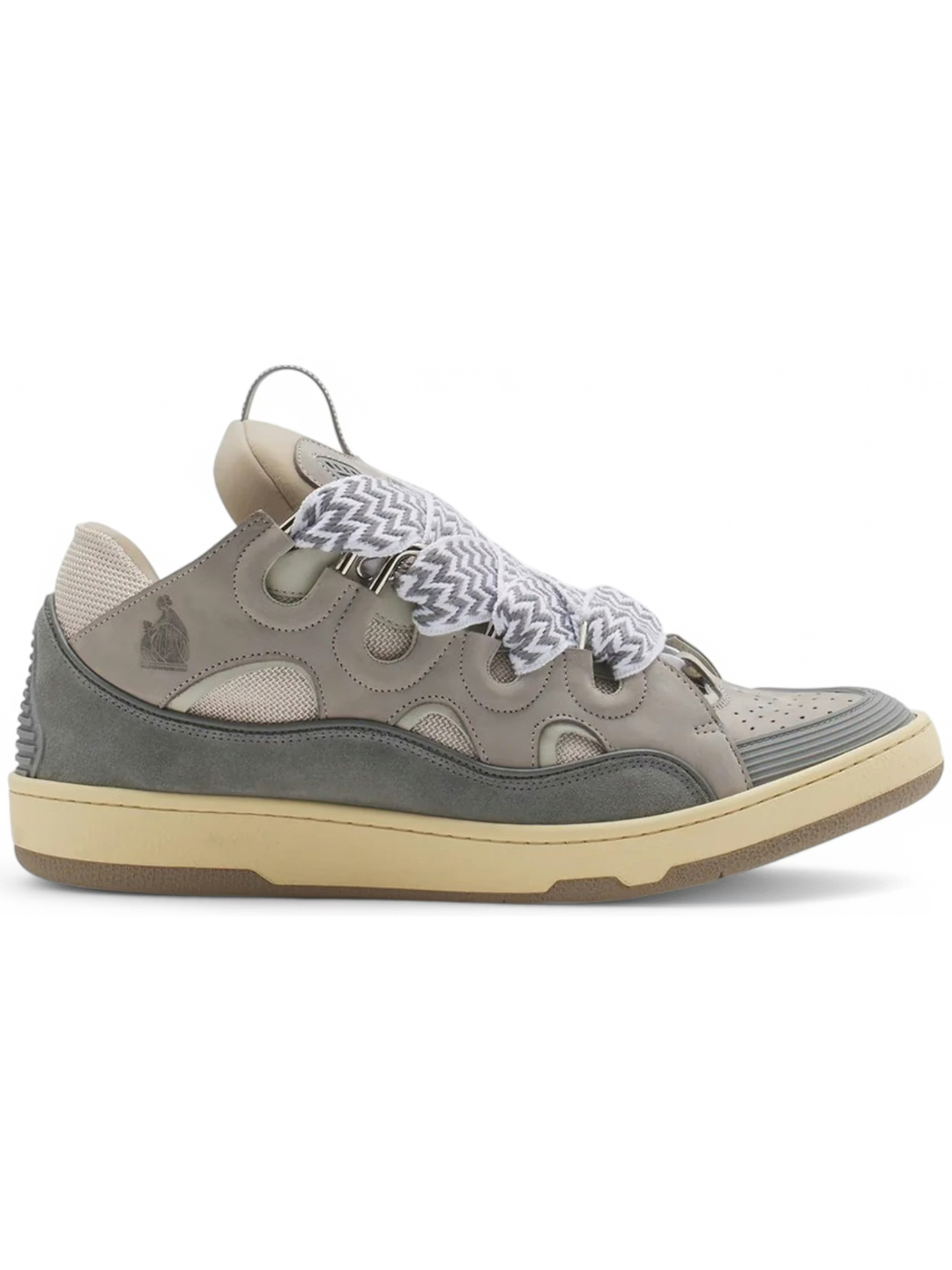Lanvin Leather Curb Gray Ivory