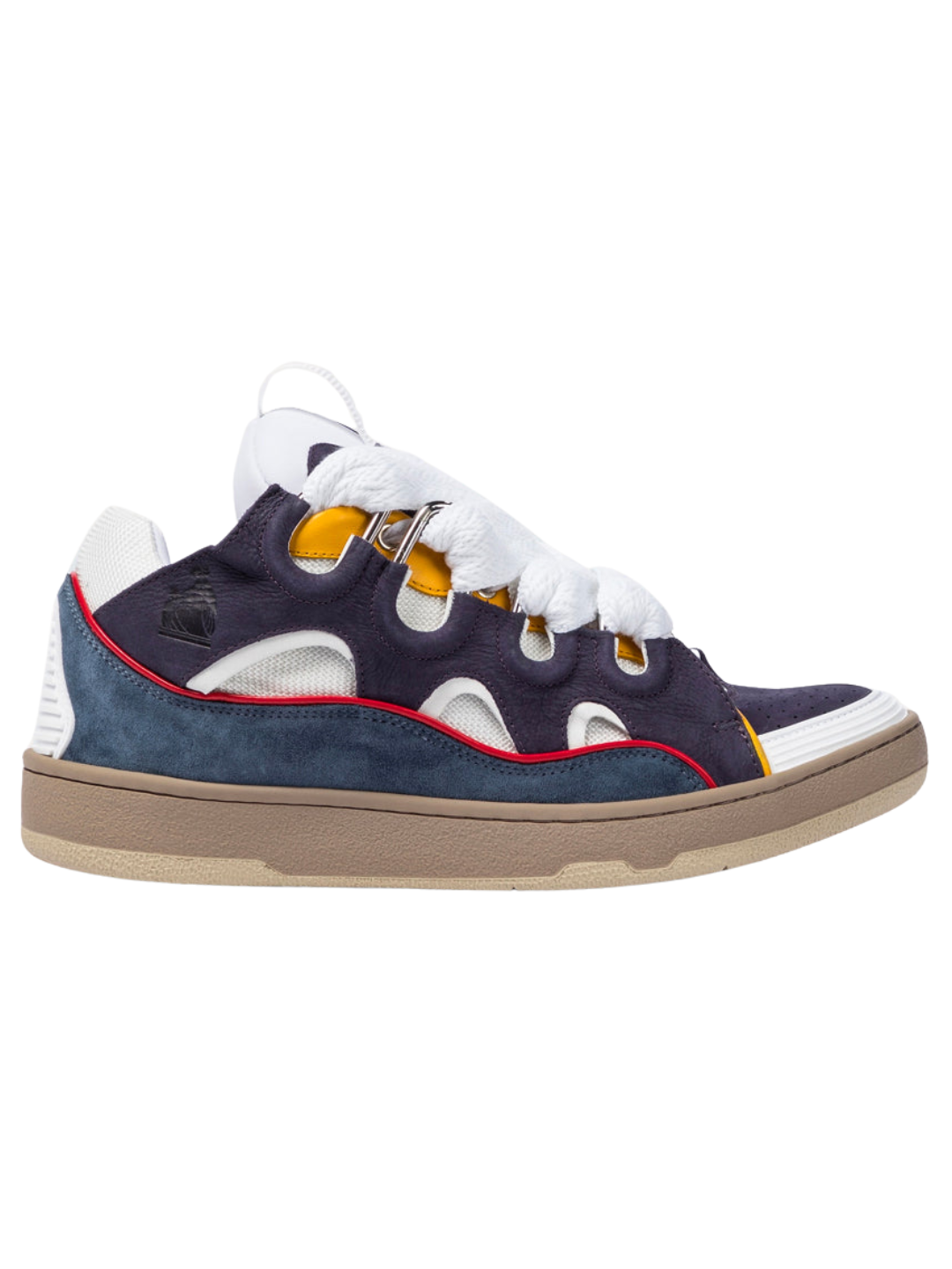 Lanvin Leather Curb White Purple