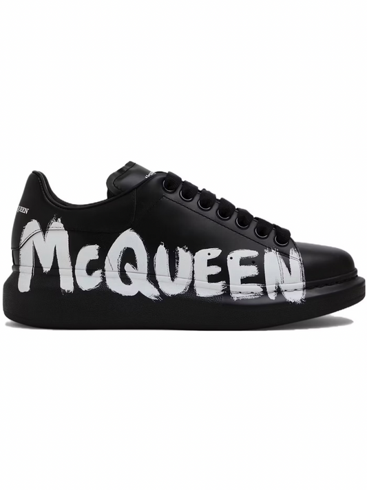 Alexander McQueen Oversized Graffiti Black White