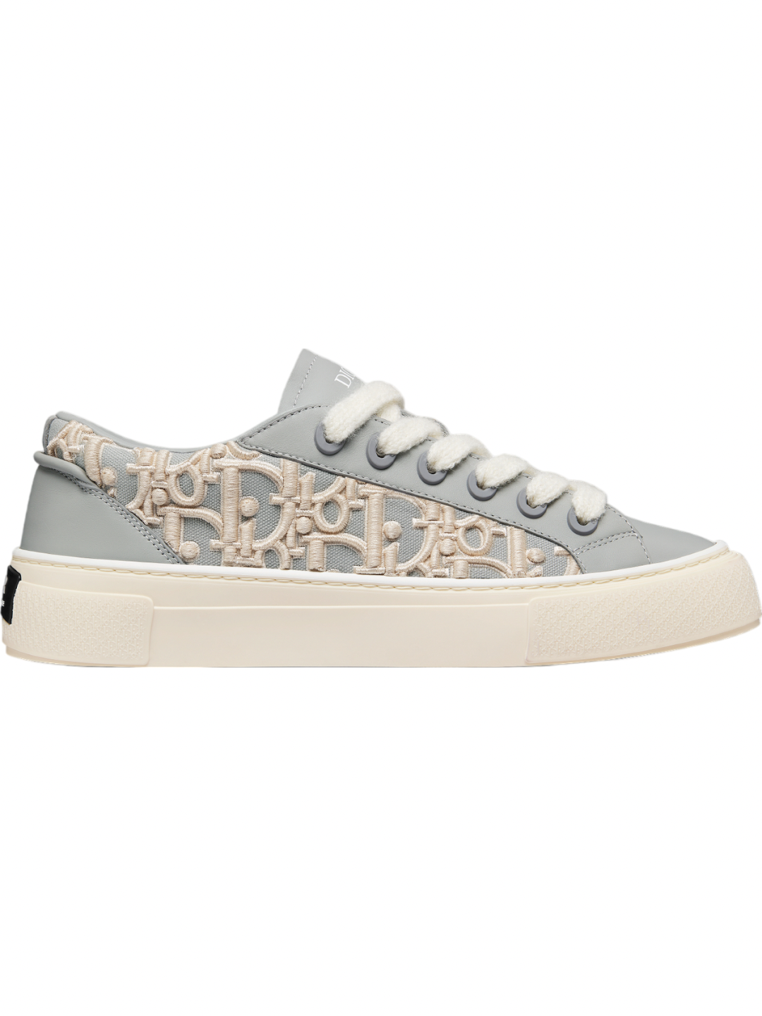 Dior B33 Cream Smooth Calfskin Raised Embroidery