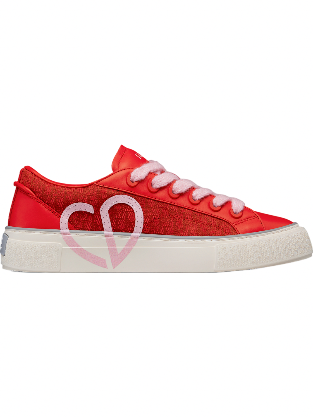 Dior B33 Red Smooth Calfskin Red Oblique Jacquard