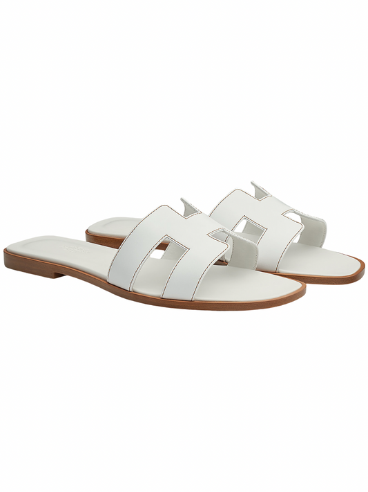 Hermes Oran Sandals Blanc