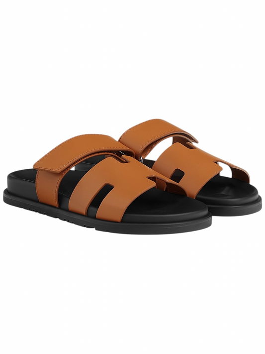 Hermes Chypre Sandals Naturel