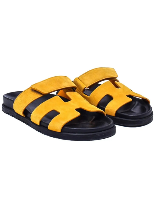 Hermes Chypre Sandals Yellow