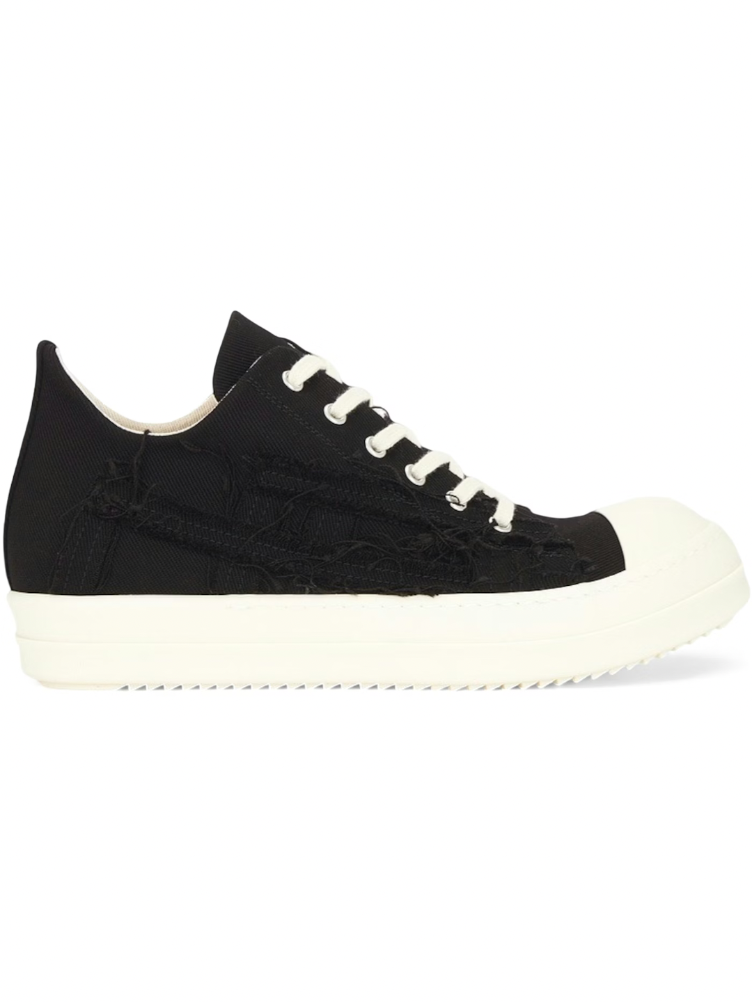 Rick Owens DRKSHDW Slashed Denim Low Black Milk