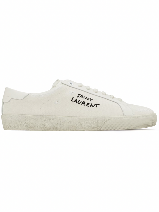 Saint Laurent Court Classic SL/06 Low Distressed Creme