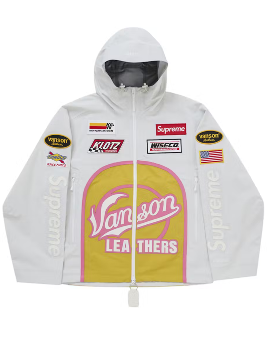 Supreme Vanson Leathers GORE-TEX Shelljacket White