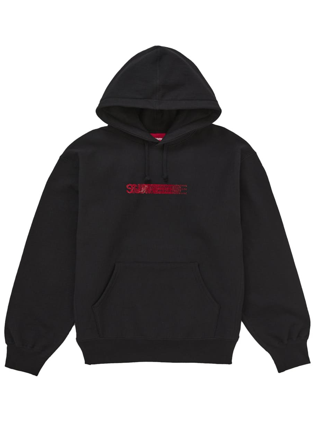Supreme Swarovski Motion Logo Hooded Sweatshirt Black