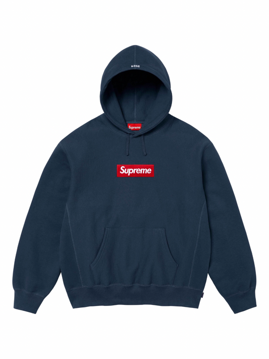 Supreme Box Logo Hooded Sweatshirt Navy