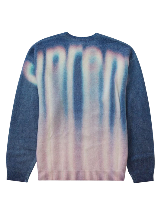 Supreme Blurred Logo Sweater Blue