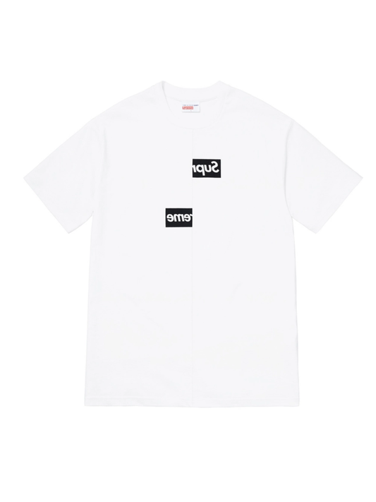 Supreme Comme Des Garcons Shirt Split Box Logo Tee White