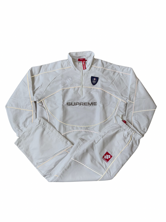 Supreme Reflective Piping Tracksuit White