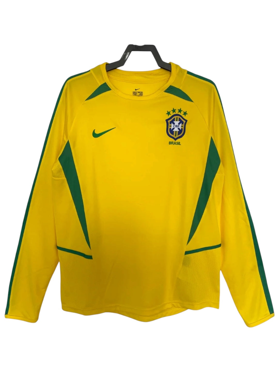 Brazil Long Sleeve Home Jersey 2002