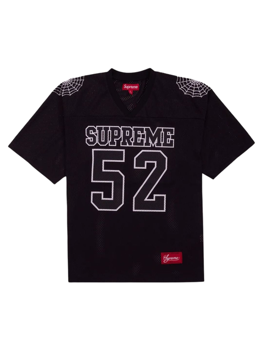 Supreme Spiderweb Football Jersey Black