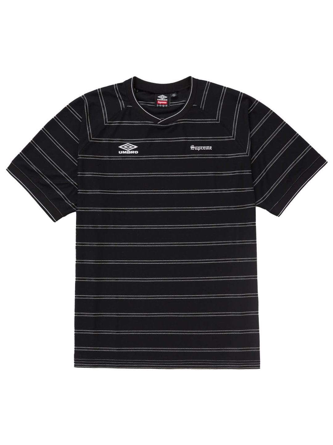 Supreme Umbro Stripe Soccer Jersey Black