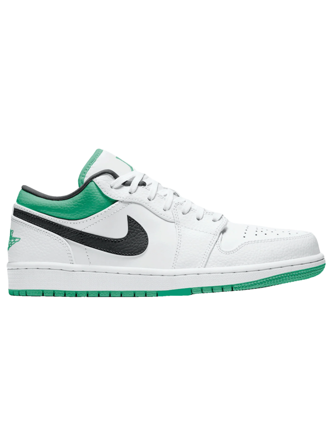 Jordan 1 Low White Lucky Green Black