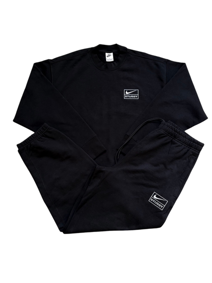 Nike x Stussy Crewneck Tracksuit Black